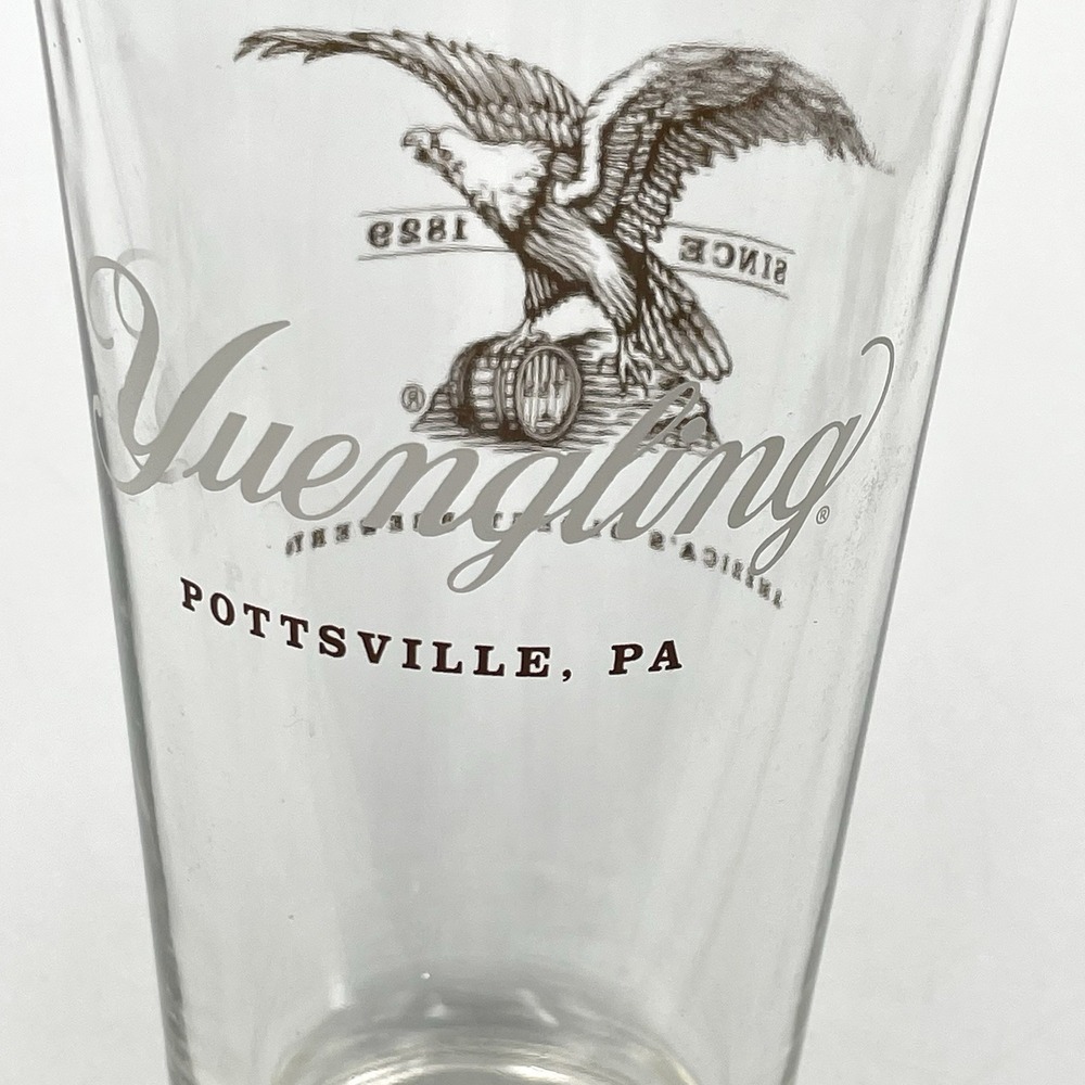 Yuengling Beer Pint Glass Eagle Logo Pottsville PA 6" "America's Oldest Brewery" - Picture 6 of 9